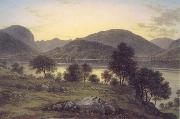 John glover Twilight,Ullswater mid 1820s oil painting reproduction